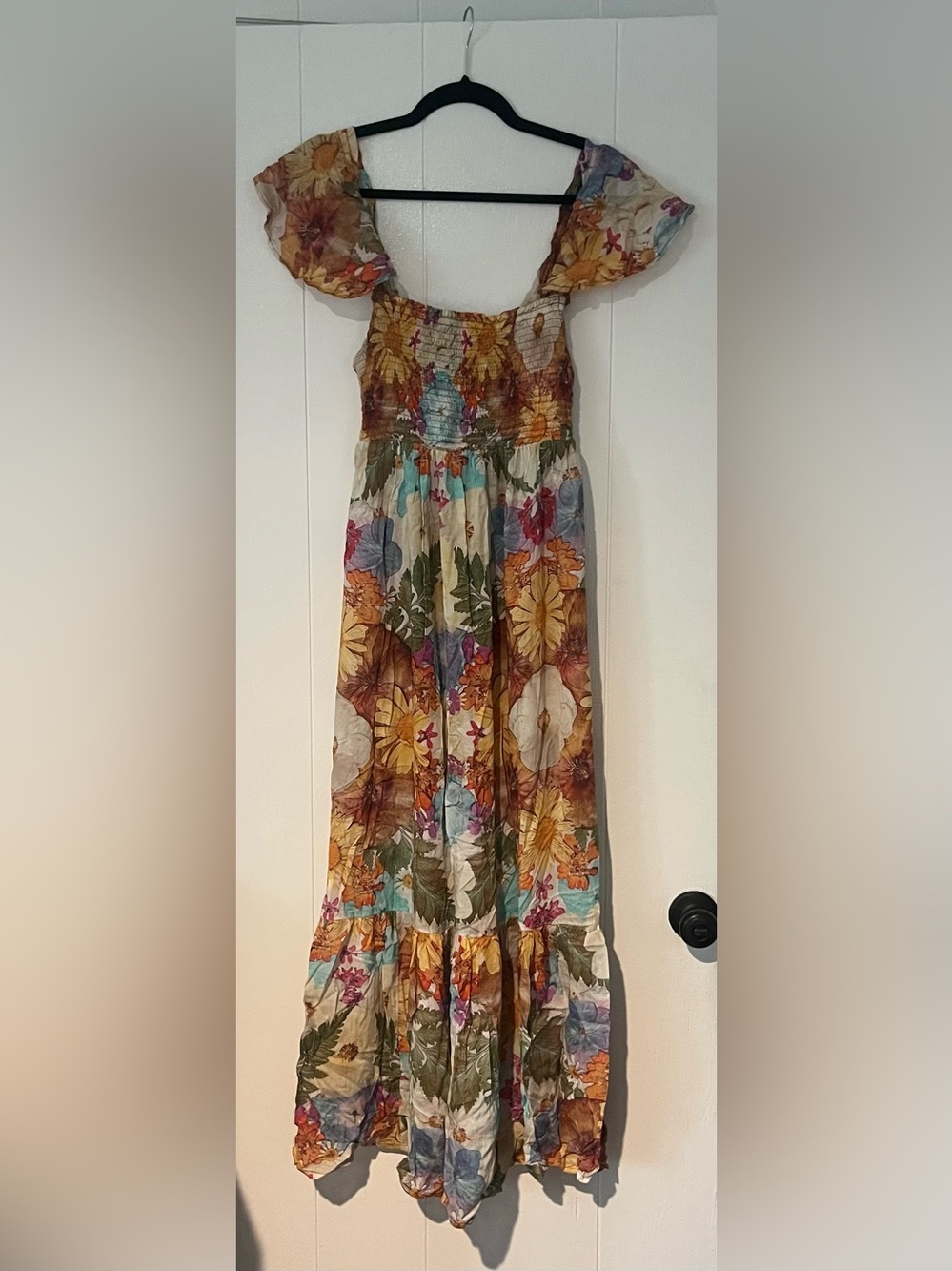 Anthropologie Moxy Collective Boho Floral Print Maxi Dress size small